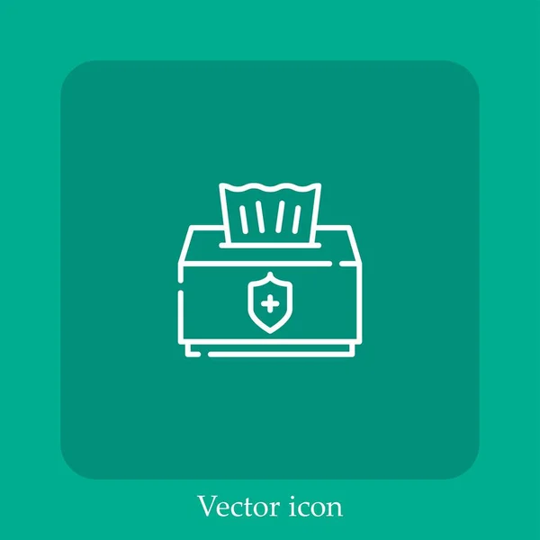 Icono Vector Tisular Icon Line Lineal Con Carrera Editable — Vector de stock