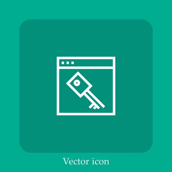 Ícone Vetor Web Linear Icon Line Com Curso Editável — Vetor de Stock