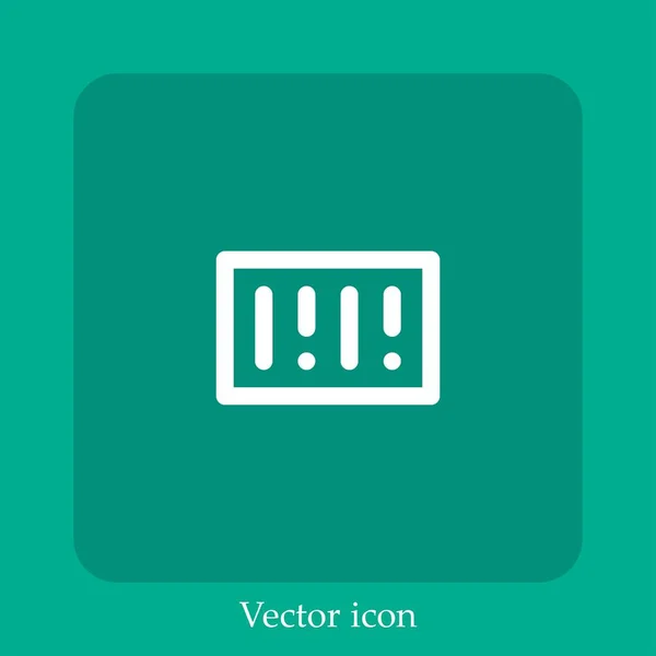 Ícone Vetor Código Barras Linear Icon Line Com Curso Editável —  Vetores de Stock