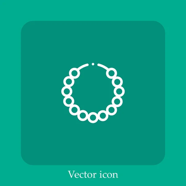 Icône Vectorielle Bracelet Linéaire Icon Line Avec Course Modifiable — Image vectorielle