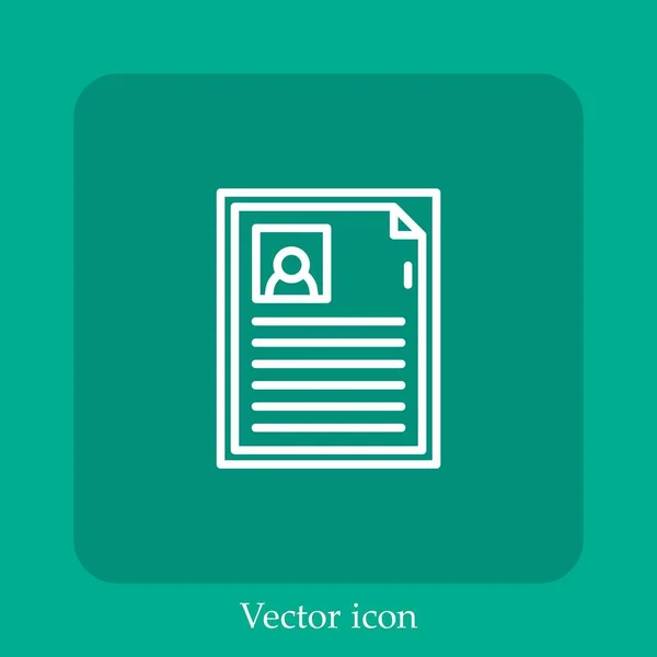 Icône Vectorielle Programme Icône Linéaire Ligne Avec Course Modifiable — Image vectorielle