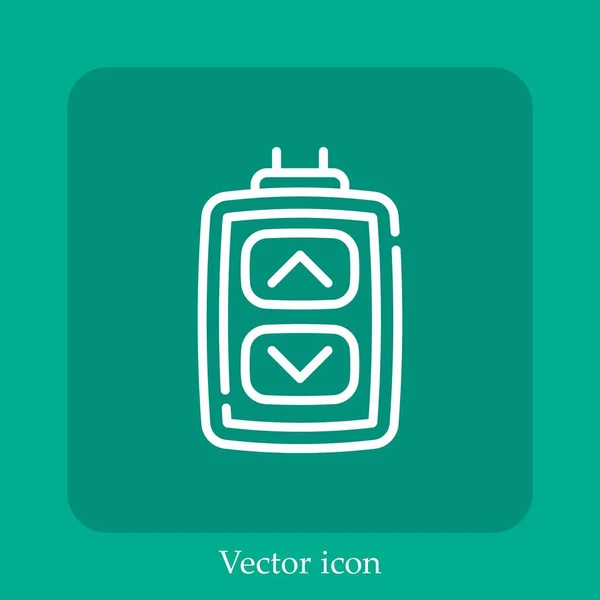 Ícone Vetor Controle Linear Icon Line Com Curso Editável — Vetor de Stock