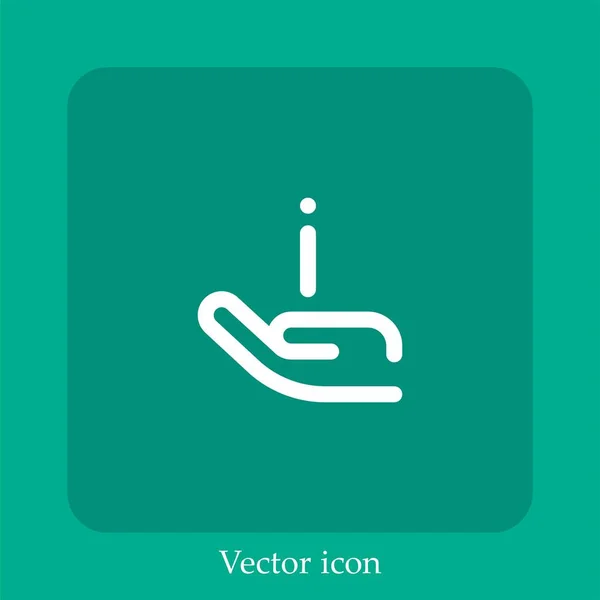 Ícone Vetor Info Linear Icon Line Com Curso Editável — Vetor de Stock