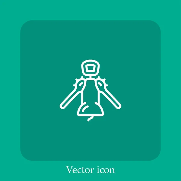 Opener Vektor Icon Lineare Icon Line Mit Editierbarem Strich — Stockvektor