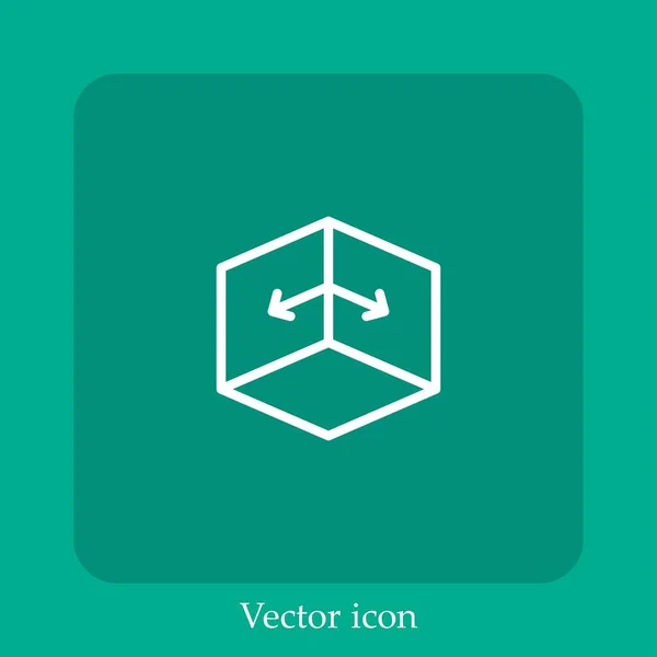 Icono Vectorial Exterior Icono Lineal Línea Con Carrera Editable — Vector de stock