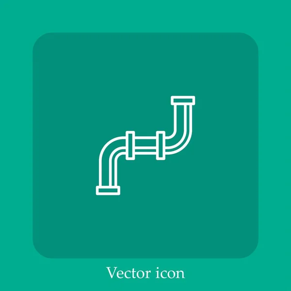 Pipe Variant Vektor Icon Lineare Icon Line Mit Editierbarem Strich — Stockvektor