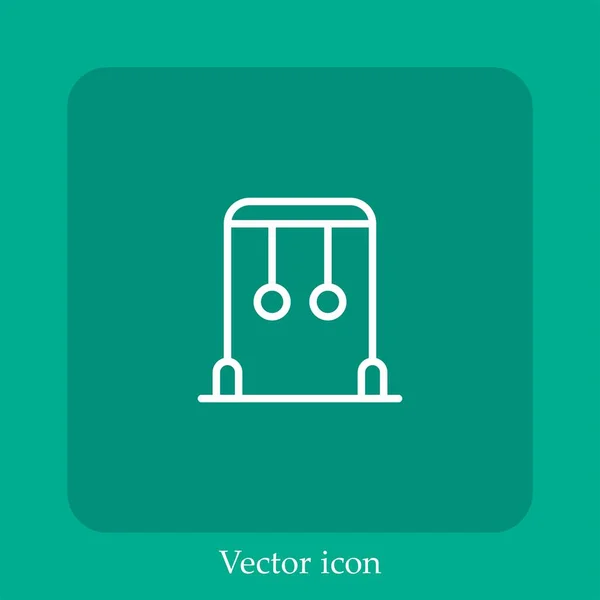 Anneaux Icône Vectorielle Icône Linéaire Ligne Avec Course Modifiable — Image vectorielle