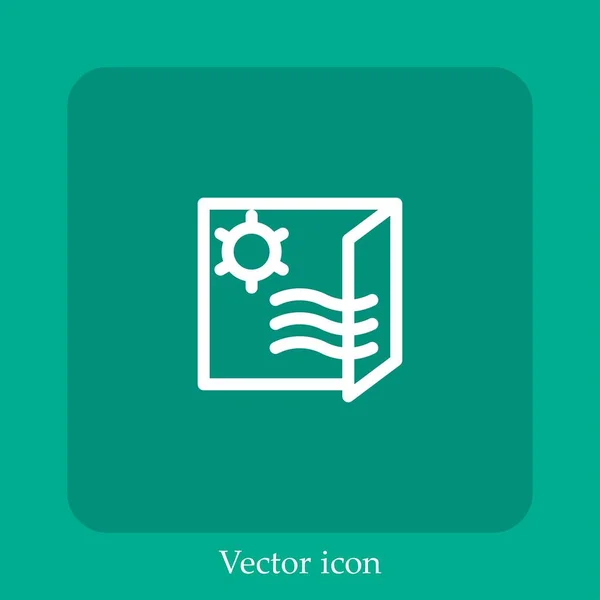 Icono Vector Ventilación Icon Line Lineal Con Carrera Editable — Vector de stock