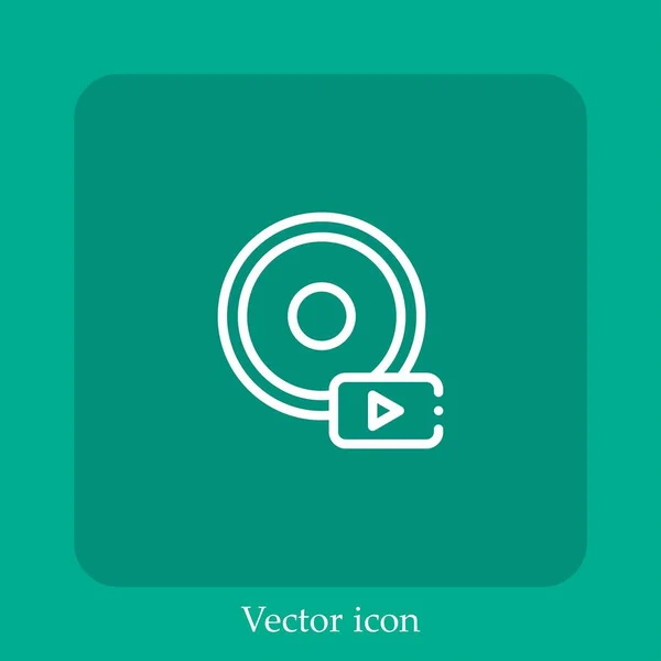 Векторная Иконка Воспроизведения Видео — стоковый вектор
