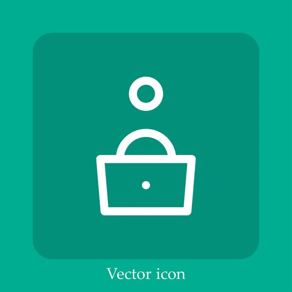 Blogger Vektor Symbol Lineare Icon Line Mit Editierbarem Strich — Stockvektor
