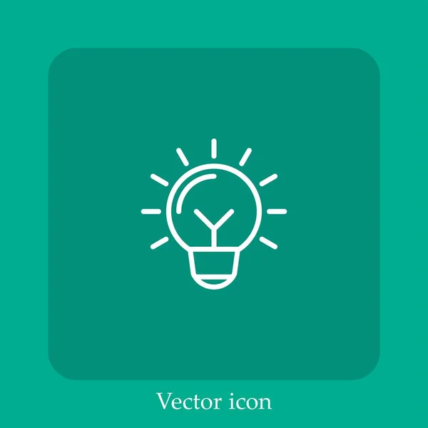 Ícone Vetor Negócios Linear Icon Line Com Curso Editável — Vetor de Stock