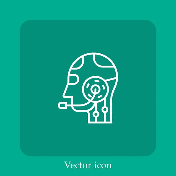 Kundendienst Vektor Symbol Lineare Icon Line Mit Editierbarem Strich — Stockvektor