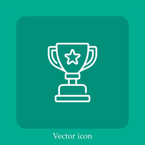 Ícone Vetor Futebol Linear Icon Line Com Curso Editável — Vetor de Stock