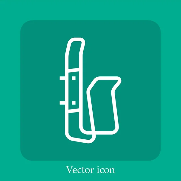Titolare Icona Vettoriale Lineare Icon Line Con Ictus Modificabile — Vettoriale Stock