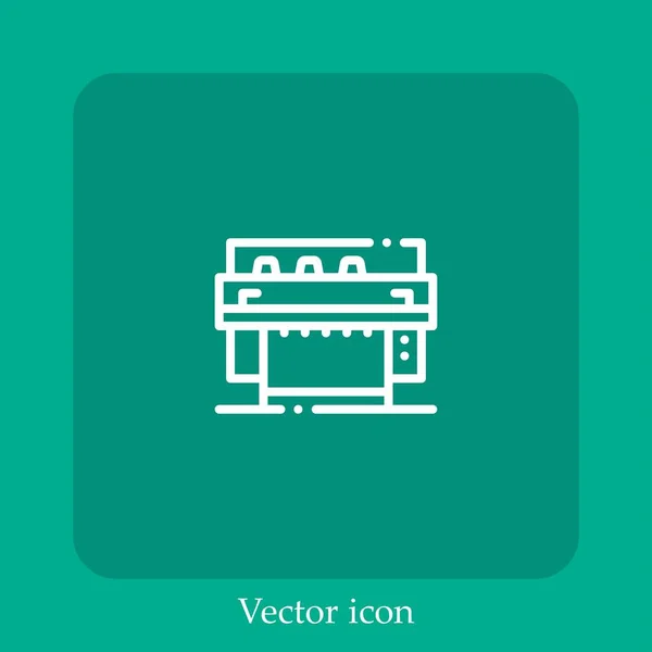 Ícone Vetor Tricô Linear Icon Line Com Curso Editável — Vetor de Stock