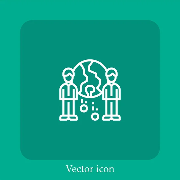 Partnerschaft Vektor Symbol Lineare Icon Line Mit Editierbarem Strich — Stockvektor