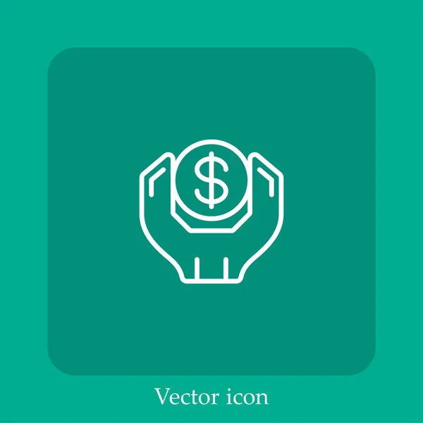 Schlüssel Vektor Symbol Lineare Icon Line Mit Editierbarem Strich — Stockvektor