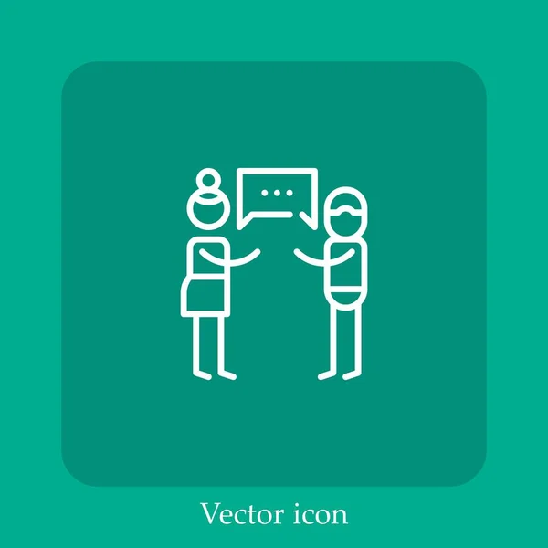 Sympathie Vektor Symbol Lineare Icon Line Mit Editierbarem Strich — Stockvektor