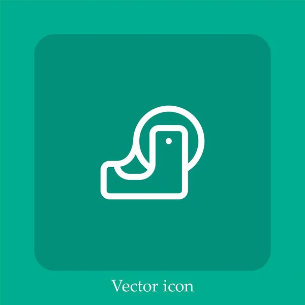 Ícone Vetor Fita Linear Icon Line Com Curso Editável — Vetor de Stock