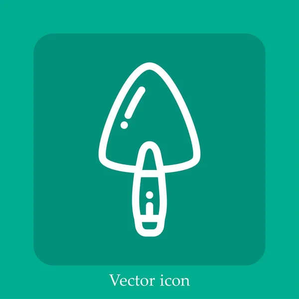 Ícone Vetor Espátula Linear Icon Line Com Curso Editável — Vetor de Stock
