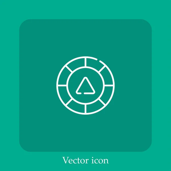 Cor Ícone Vetor Paleta Linear Icon Line Com Curso Editável — Vetor de Stock