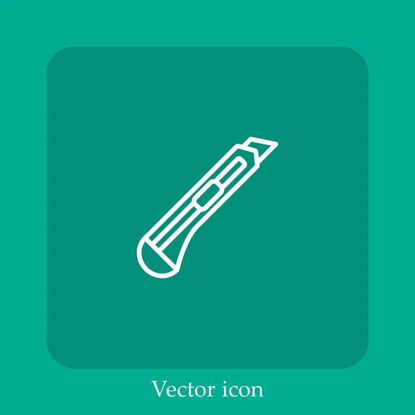 Cutter Vektor Symbol Lineare Icon Line Mit Editierbarem Strich — Stockvektor