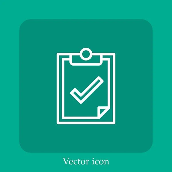 Dateivektorsymbol Lineare Icon Line Mit Editierbarem Strich — Stockvektor