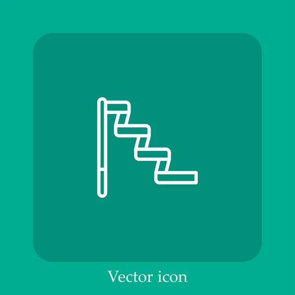 Gymnastisches Vektor Symbol Linear Icon Line Mit Editierbarem Strich — Stockvektor