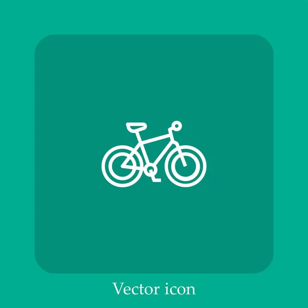 Icono Vector Híbrido Icon Line Lineal Con Carrera Editable — Vector de stock