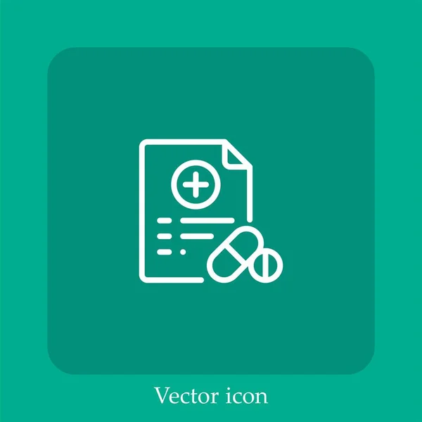 Rezept Vektor Symbol Lineare Icon Line Mit Editierbarem Strich — Stockvektor