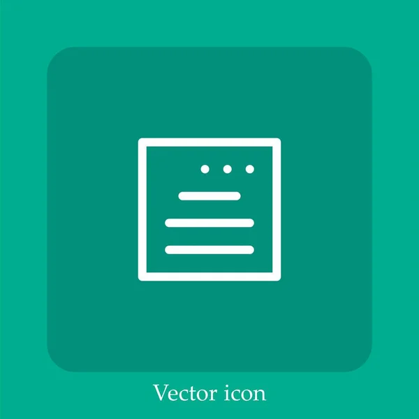 Ícone Vetorial Website Linear Icon Line Com Curso Editável — Vetor de Stock