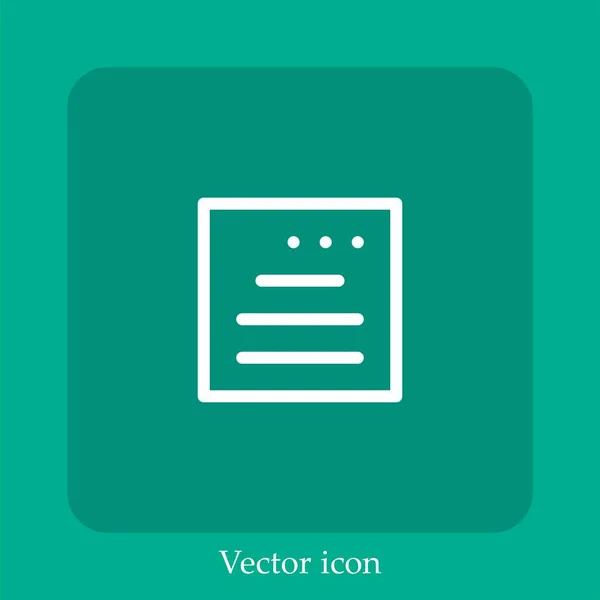 Website Vektor Symbol Lineare Icon Line Mit Editierbarem Strich — Stockvektor