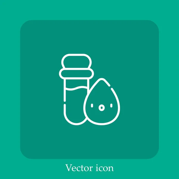 Bluttest Vektor Symbol Linear Icon Line Mit Editierbarem Strich — Stockvektor