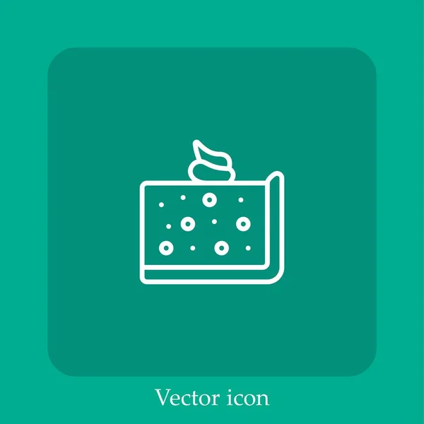 Icono Vector Pastel Icon Line Lineal Con Carrera Editable — Vector de stock