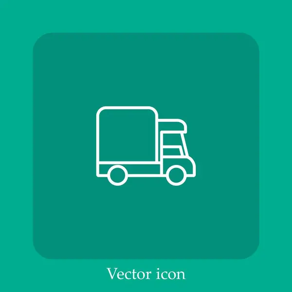 Mercancías Icono Vectorial Icon Line Lineal Con Carrera Editable — Archivo Imágenes Vectoriales
