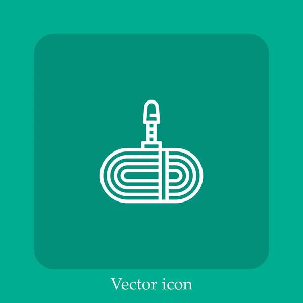 Icône Vectorielle Tube Intérieur Icône Linéaire Ligne Avec Course Modifiable — Image vectorielle