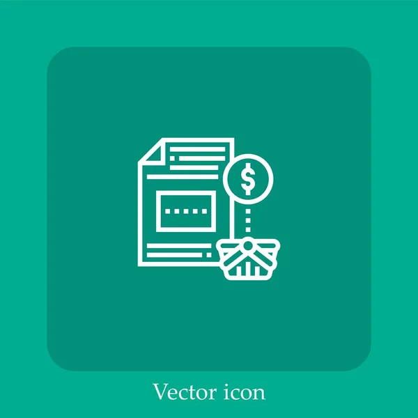 Compra Ícone Vetor Linear Icon Line Com Curso Editável — Vetor de Stock