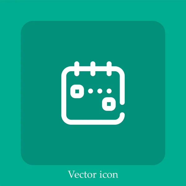 Scheduling Vetor Ícone Linear Icon Line Com Curso Editável —  Vetores de Stock