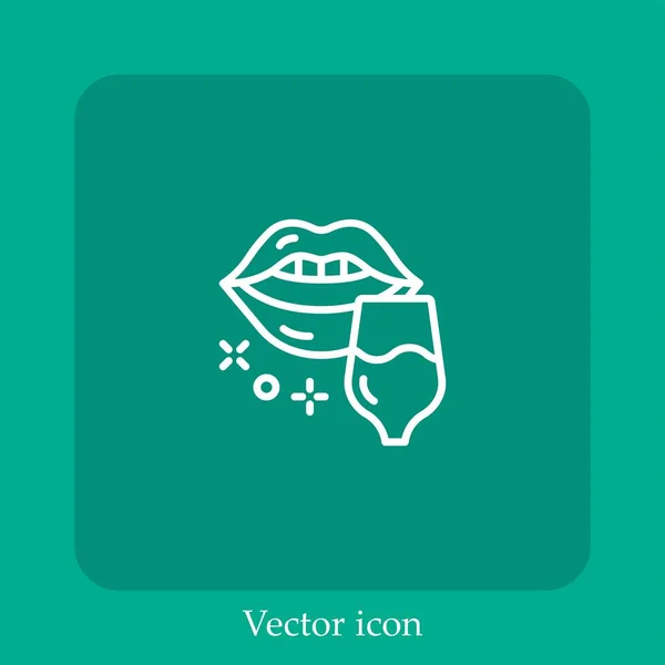 Wijnproeverij Vector Pictogram Lineair Icon Line Met Bewerkbare Slag — Stockvector