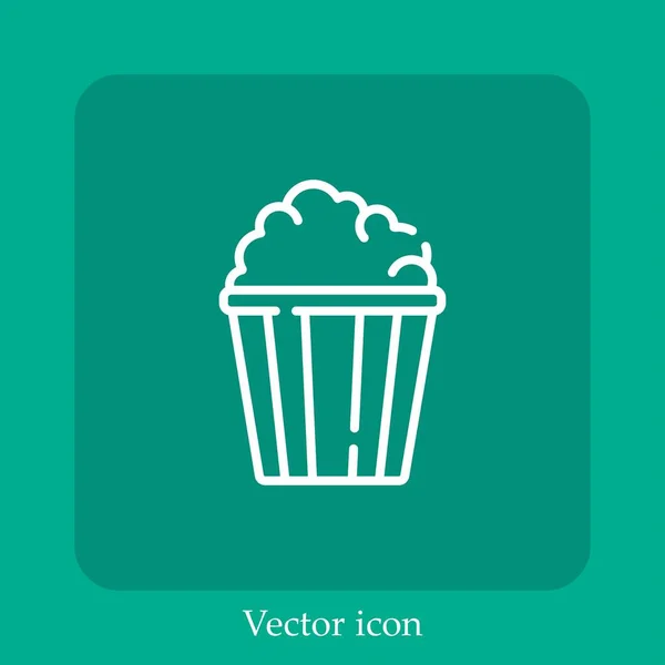 Popcorn Vektor Symbol Lineare Icon Line Mit Editierbarem Strich — Stockvektor