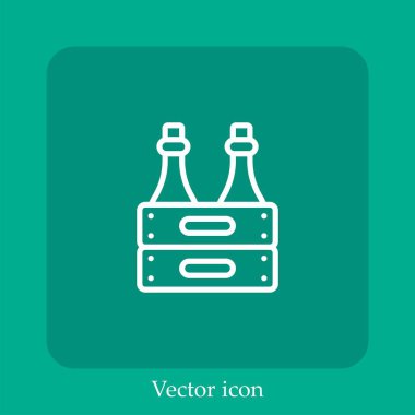 sandık vektör simgesi doğrusal simgesi. Düzenlenebilir vuruş ile satır