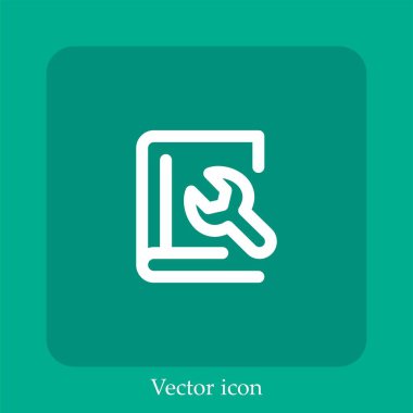 Servis vektör doğrusal simgesi. Düzenlenebilir vuruş ile satır