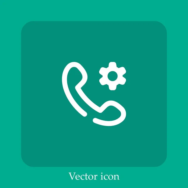 Servicio Icono Vectorial Icon Line Lineal Con Carrera Editable — Archivo Imágenes Vectoriales