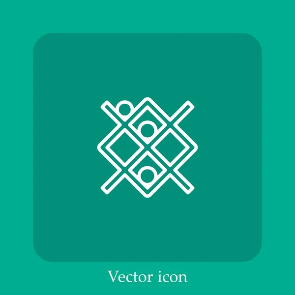 Almacenar Icono Vectorial Icon Line Lineal Con Carrera Editable — Vector de stock