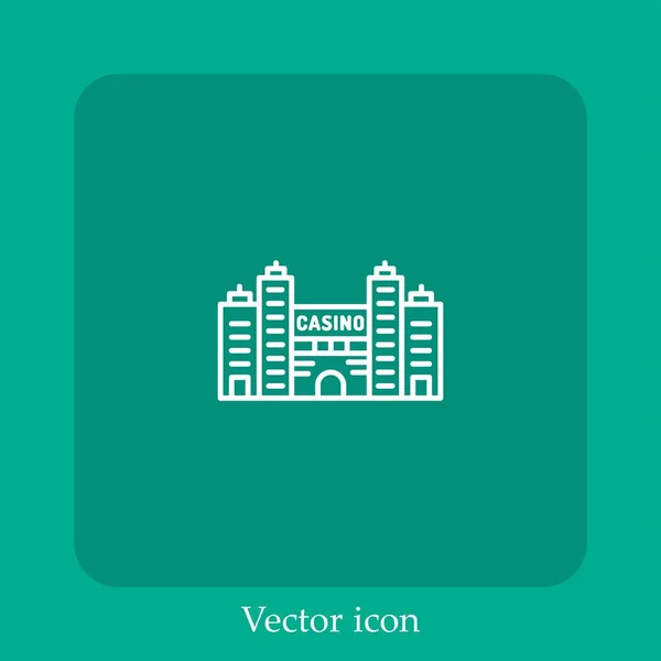 Casino Vektor Symbol Lineare Icon Line Mit Editierbarem Strich — Stockvektor