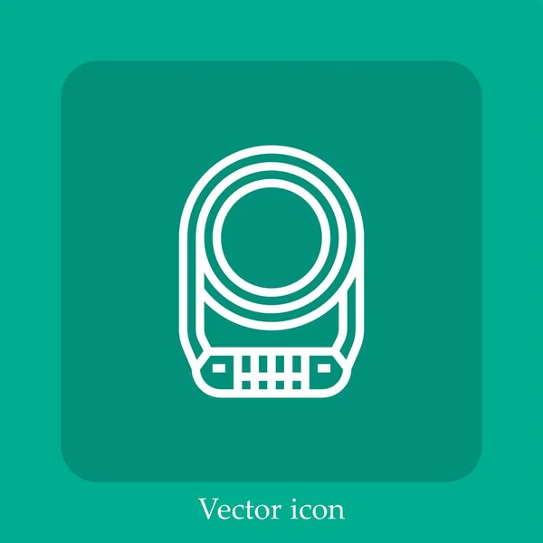 Sperrt Vektorsymbol Lineare Icon Line Mit Editierbarem Strich — Stockvektor