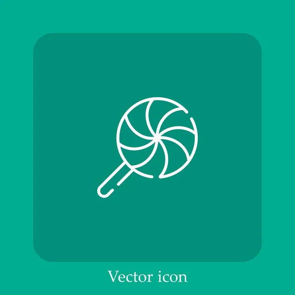 Lollipop Vektor Symbol Lineare Icon Line Mit Editierbarem Strich — Stockvektor