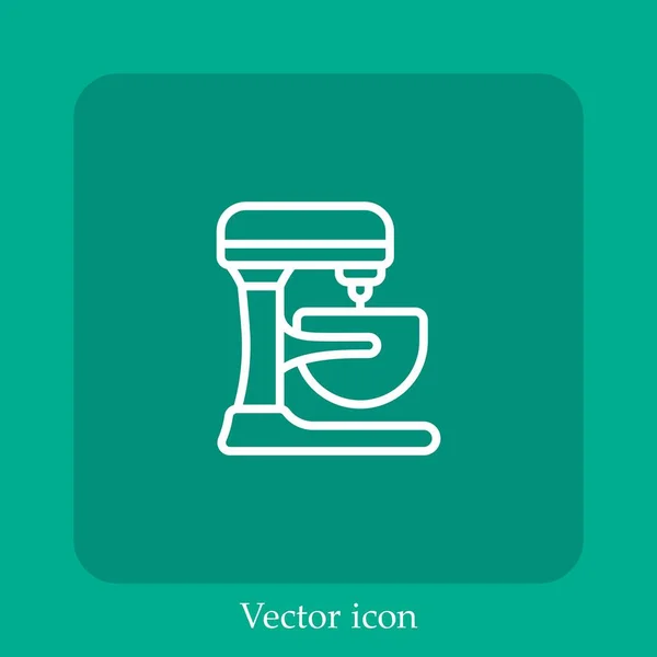 Mixer Vector Icon Linear Icon Line Editable Stroke — Stock Vector