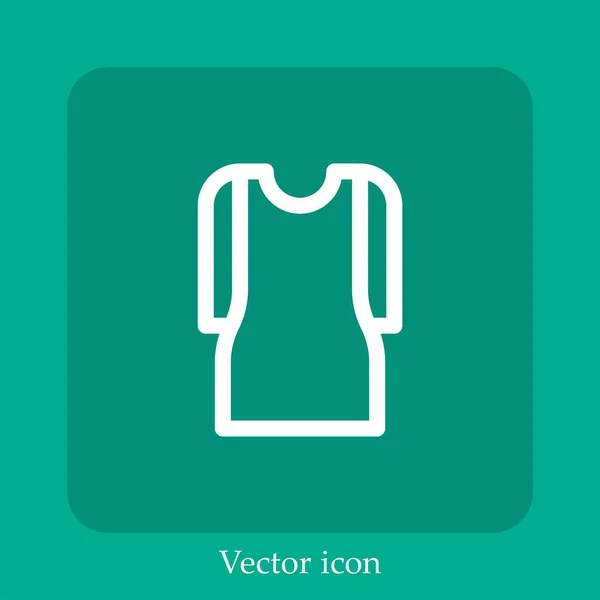 Sundress Vector Icon Linear Icon Line Editable Stroke — Stock Vector