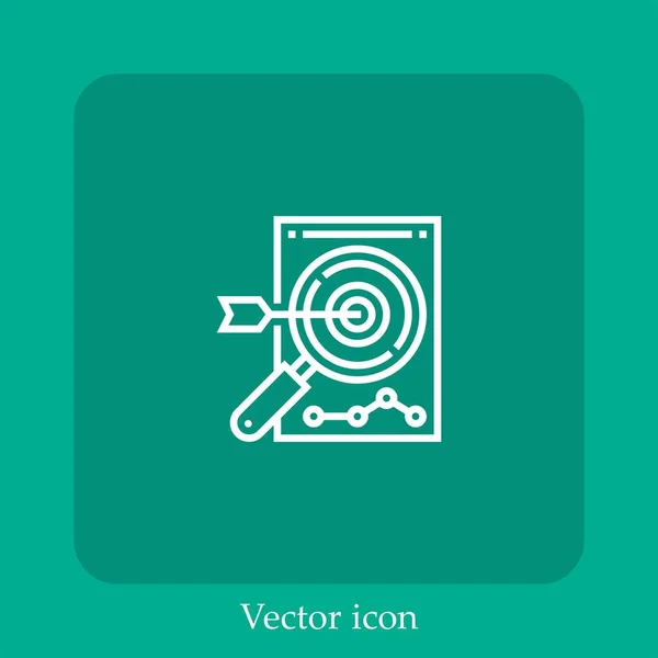 Ziel Vektor Symbol Lineare Icon Line Mit Editierbarem Strich — Stockvektor